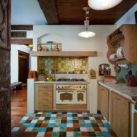 Ceramic mosaic in the design of the kitchen