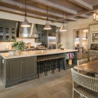 Shades of gray in the decor of the kitchen