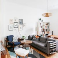 A cozy place to relax in the kitchen-living room