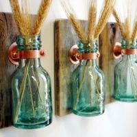 DIY glass bottle decor