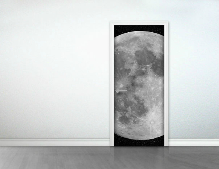 Space style door decoration