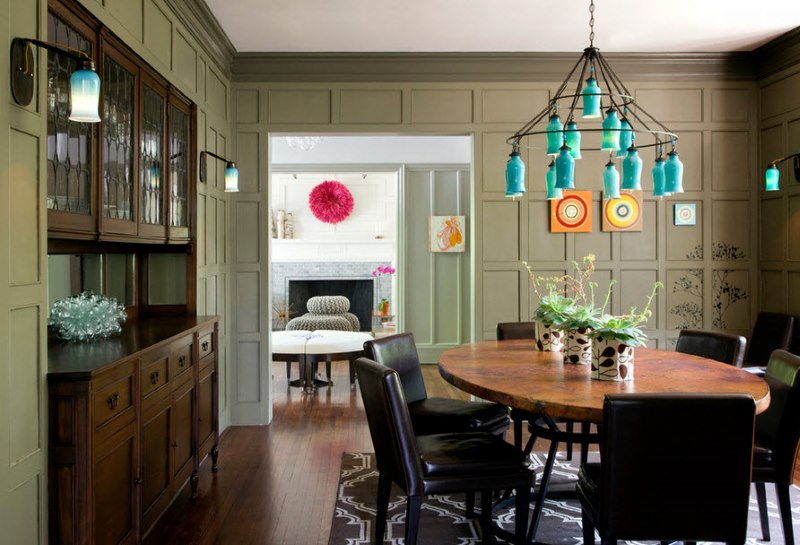 Sala da pranzo in stile marocchino in una cucina di casa privata