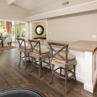 Bar stools with burlap covers