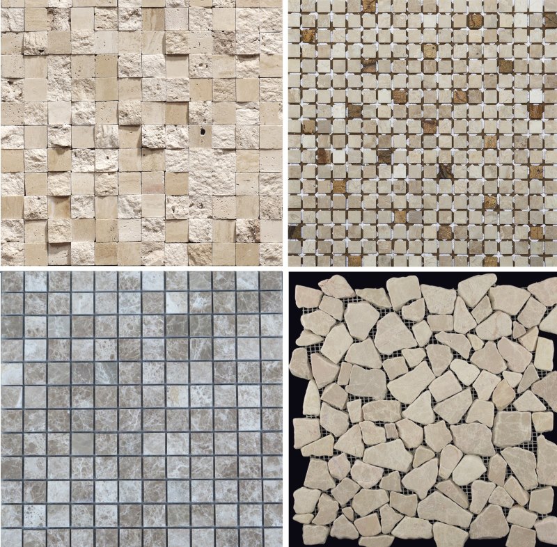 Vrste kamenih mozaika za zidove i podove