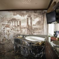 Mozaična slika u dizajnu kupaonice