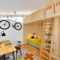 Wooden furniture in a children's room