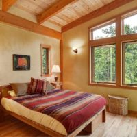 Intérieur de chambre rustique