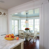 Rustic kitchen in pastel colors.