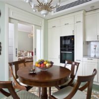 Trays on the wall of the kitchen of a private house