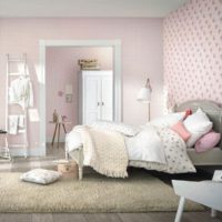 Bedroom of a young girl with a vintage bed