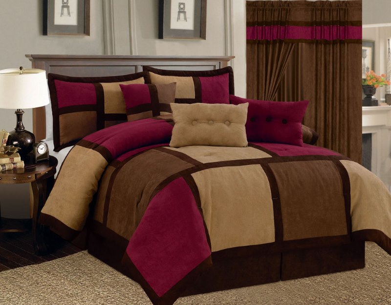 Cherry shade in bedroom textiles