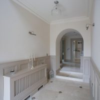 Hallway of a private house in bright colors