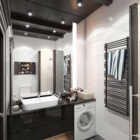 Black ceiling in the bathroom