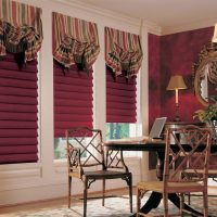 Roman burgundy curtains