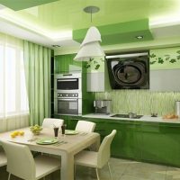 Soffitto teso all'interno della cucina