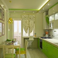 Two-level ceiling in a modern kitchen