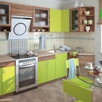 Brown Green Kitchen Set