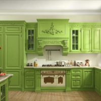 Classic green kitchen