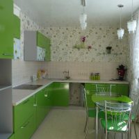 Dining area in the corner kitchen