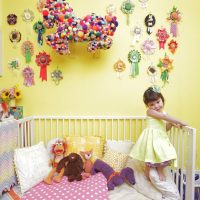 White crib in the children's room