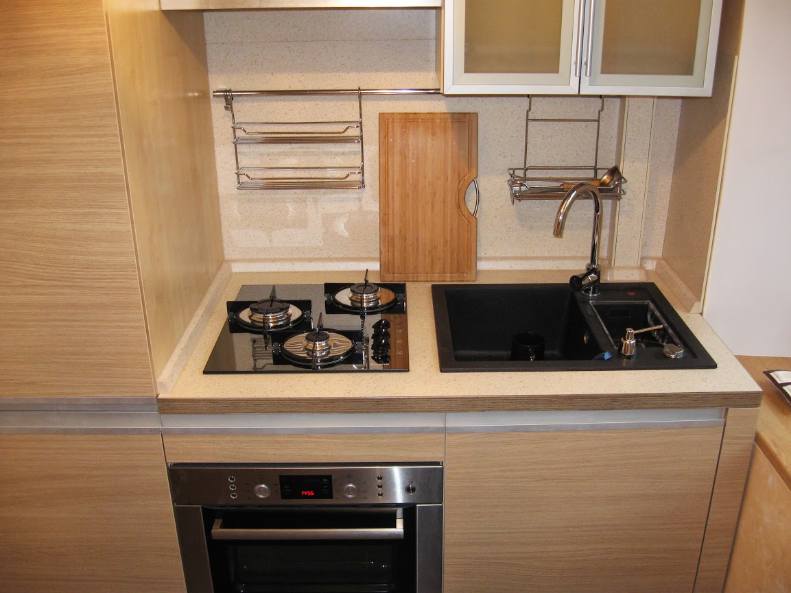 Gas stove in a small kitchen Khrushchev