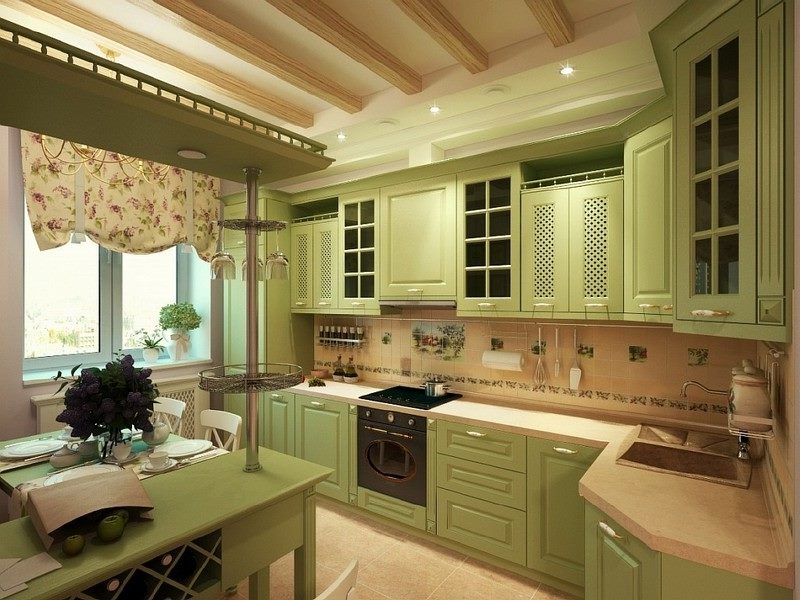 Interno cucina in stile rustico