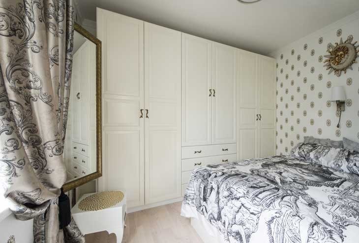 White wardrobe in the bedroom