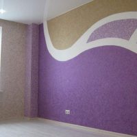 Decorazione murale con carta da parati liquida di vari colori