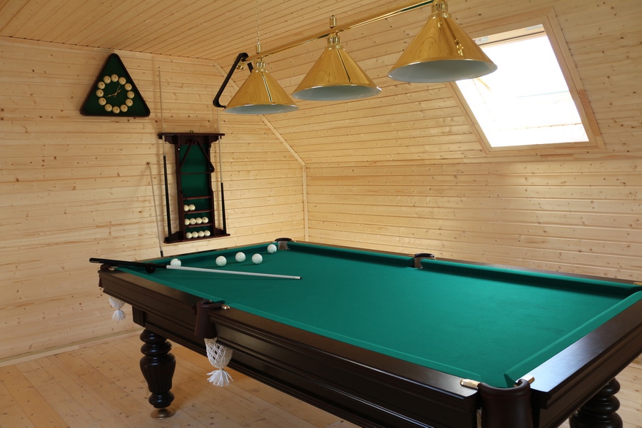 Billard avec drap vert