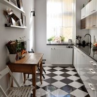 Design cucina stretta con set lineare