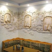 Decorazione murale con intonaco strutturato