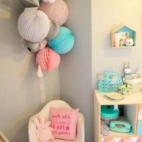 DIY wall decor with paper balls