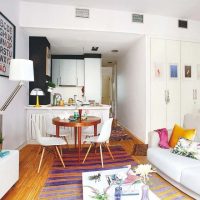 Interior of a small studio apartment