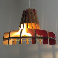 DIY Corrugated Cardboard Chandelier