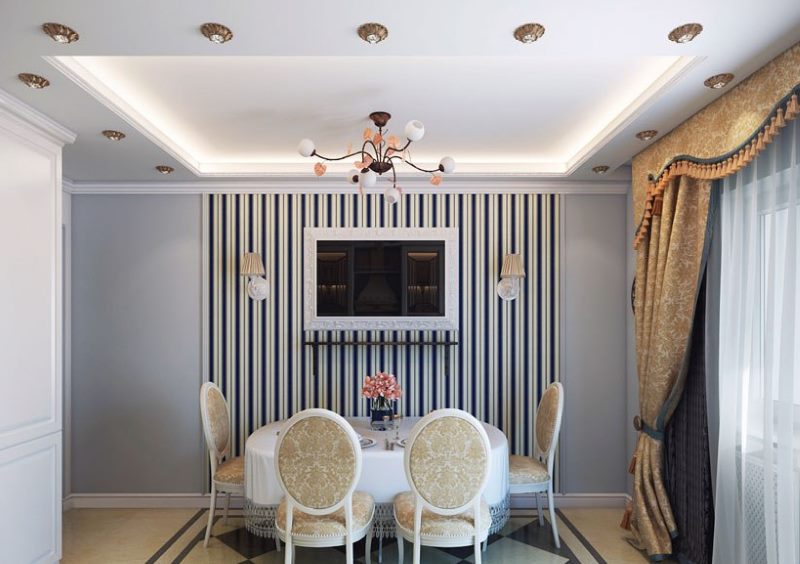 Dining area in a modern kitchen