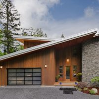 Modern house with a pitched roof