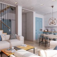 The interior of the living room on the ground floor of the townhouse