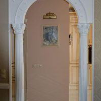 Antique columns in the doorway