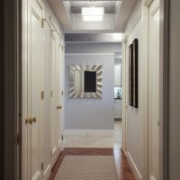 Bijela unutarnja vrata u uskom hodniku