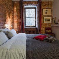 Camera da letto in stile loft stretto