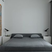 Sivi tekstil u dizajnu spavaće sobe