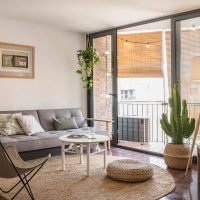 Living room with balcony