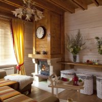 Wooden shelf with fresh flowers