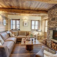 Living room design in a country house