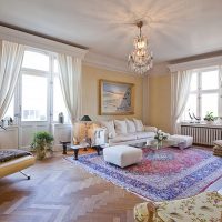 Persian carpet on the living room floor