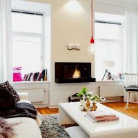 White coffee table with a glossy surface