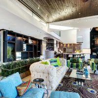 Bright interior of a living room in a country house