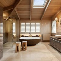 Design del bagno in stile chalet