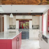 Wooden shelves for kitchen utensils