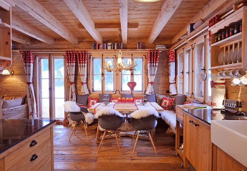 Cucina alpina in stile chalet